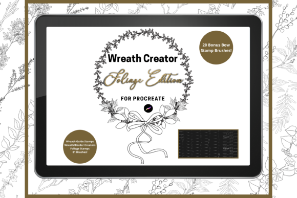 Download Procreate Foliage Wreath Creator - Foliage Collection